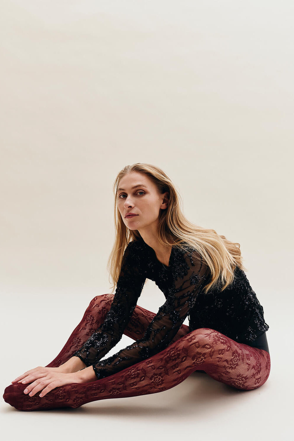 Laci strømpebukser - bordeaux